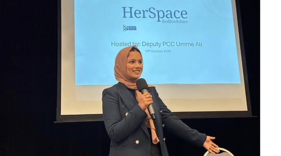 Deputy PCC, Umme Ali, celebrates successful HerSpace event for women’s organisations, community groups and statutory professionals across Bedfordshire
