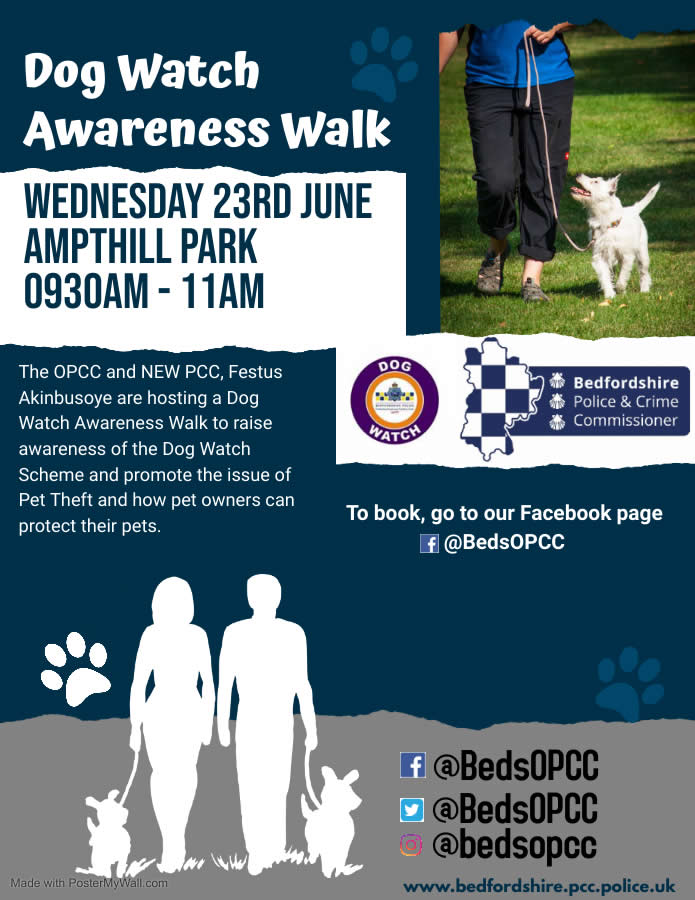 A Dog Walk Organised by the OPCC – 23rd JUNE