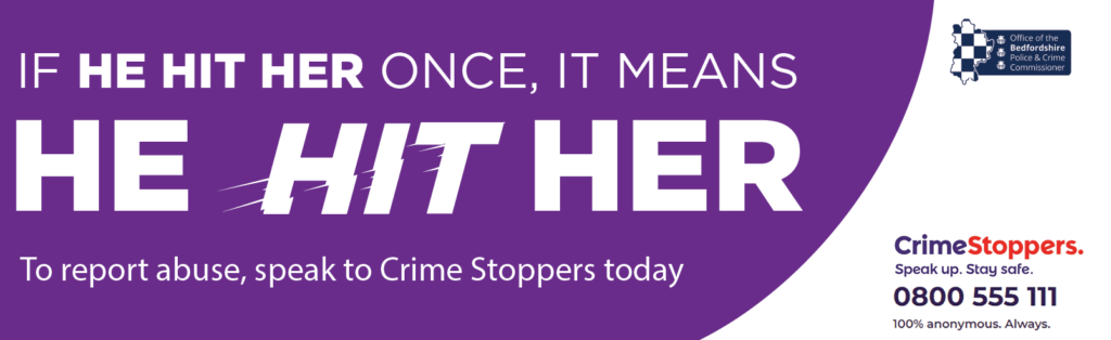 Crime Stoppers poster for Domestic Abuse Bus campaign