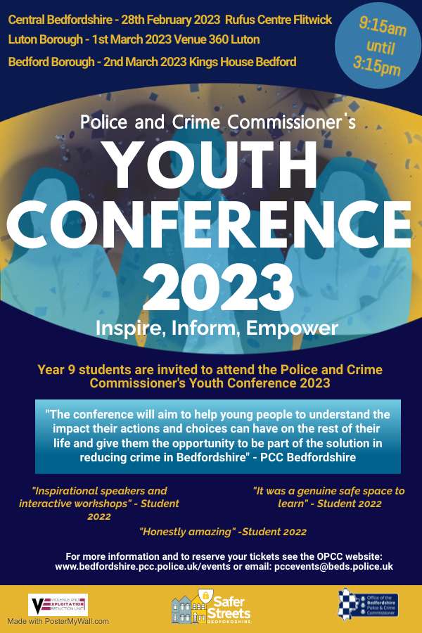 OPCC Youth Conference 2023 Poster