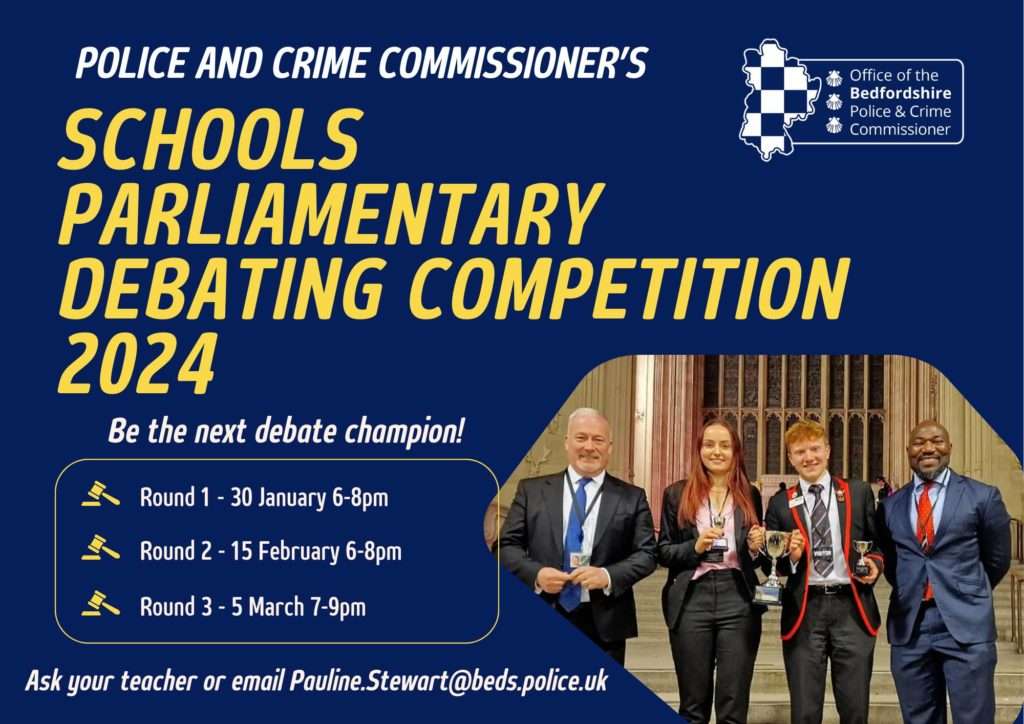 Schools parliamentary debating competition 2024 infographic