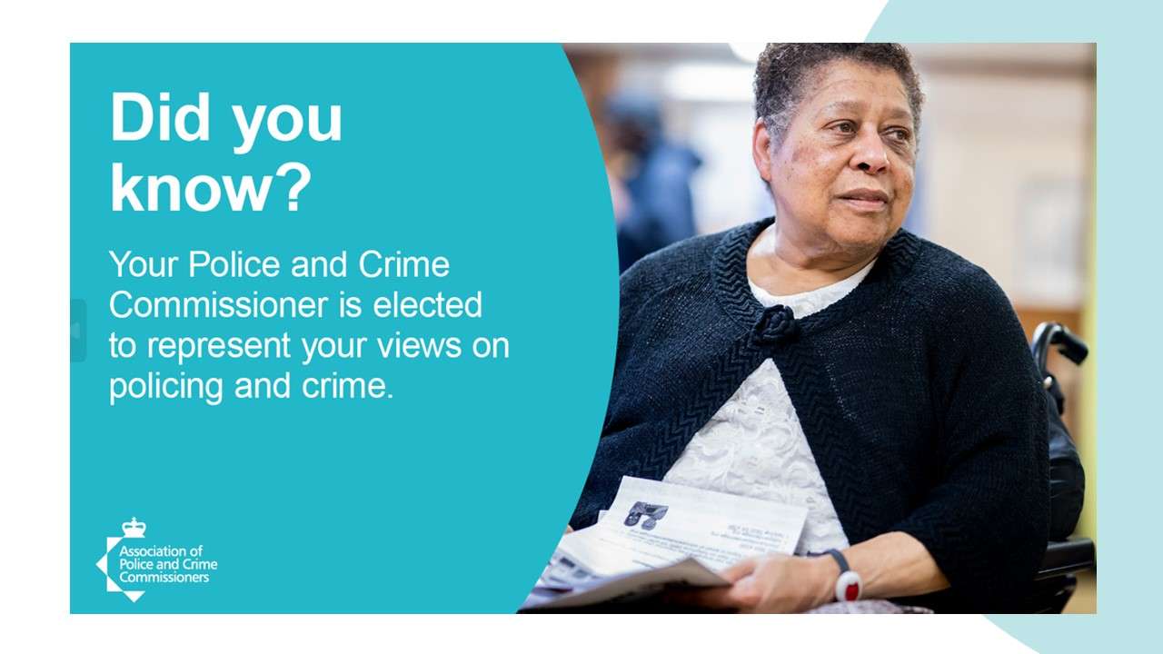 Your PCC is elected to represent your views on policing and crime