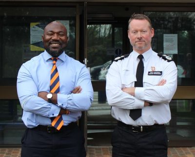 PCC Festus Akinbusoye and preferred candidate for Chief Constable, Trevor Rodenhurst